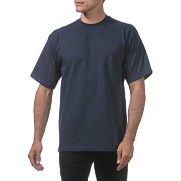 Pro Club Men's Heavyweight Navy Cotton T-Shirt