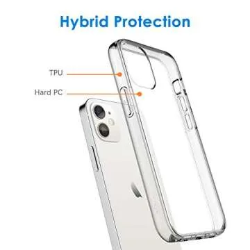 JETech Case for iPhone 12/12 Pro 6.1-Inch, Non-Yellowing Shockproof Phone Bumper Cover, Anti-Scratch Clear Back (HD Clear)