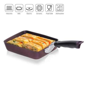TECHEF Tamagoyaki Omelette Pan - PFOA-Free Nonstick