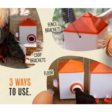 Roosty's XL 14lb Chicken Feeder and Waterer Set, Large Chicken Waterer 3 Gallon, Automatic Chicken Feeder No Waste, Chicken Water Feeder, Chicken Water Dispenser, Poultry Feeder, Large Chicken Feeders