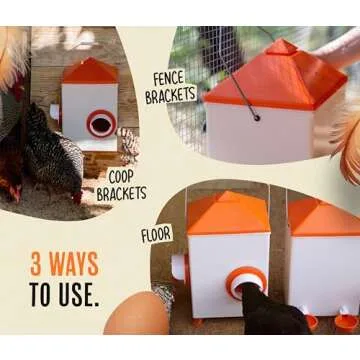 Roosty's XL 14lb Chicken Feeder and Waterer Set, Large Chicken Waterer 3 Gallon, Automatic Chicken Feeder No Waste, Chicken Water Feeder, Chicken Water Dispenser, Poultry Feeder, Large Chicken Feeders