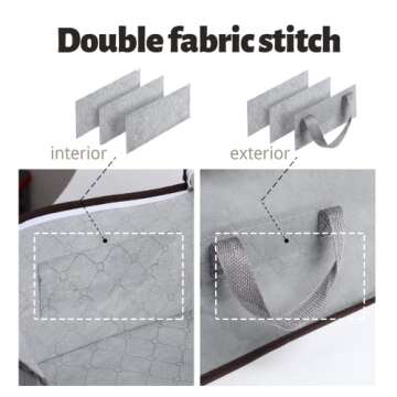 JNYONG 8-Pack Foldable Closet Organizer Clothing Storage Bags with Clear Window, Reinforced Handle and sturdy zipper