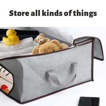 JNYONG 8-Pack Foldable Storage Bags with Clear Window