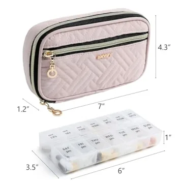 BAGSFY Pill Organizer Case for Daily Medication & Travel