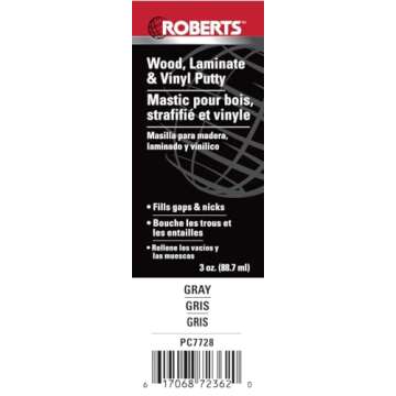 ROBERTS Repair Putty for Wood, Laminate, Vinyl - Gray Color (3 oz.)