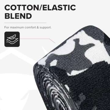 Premium Knee Wraps for Weightlifting - 80" Compression Straps