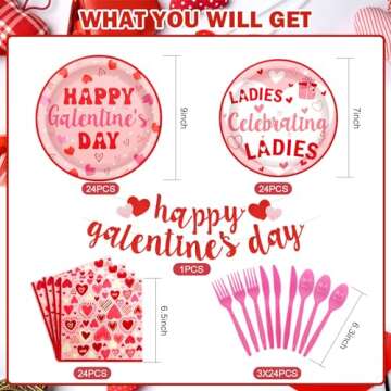 Xcvwz Galentines Day Decorations Set: 164 Pcs for Perfect Celebration!