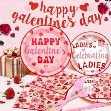 Xcvwz Galentines Day Decorations Set - 164 Pcs Complete Kit