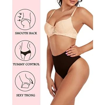 JELLYOGA High Waist Seamless Thong Shapewear for Women