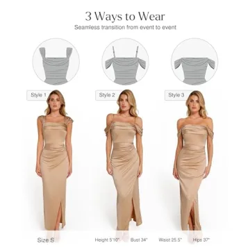 Elegant Off The Shoulder Shapewear Maxi Dress for Women