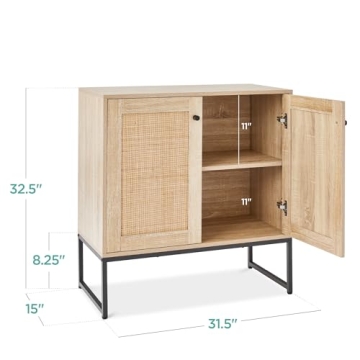 Stylish Best Choice Products Rattan Storage Cabinet
