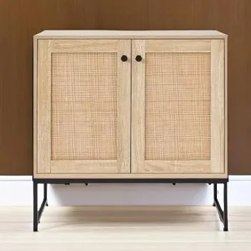 Stylish Best Choice Products Rattan Storage Cabinet