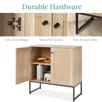 Stylish Best Choice Products Rattan Storage Cabinet