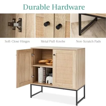 Stylish Best Choice Products Rattan Storage Cabinet