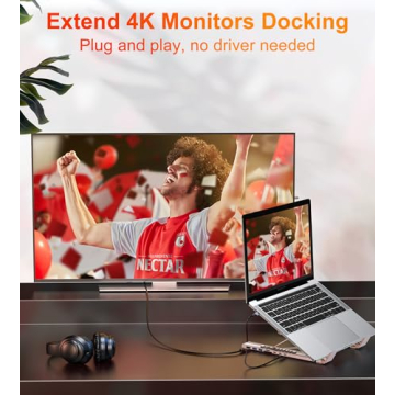Mukiya USB-C Docking Station Stand with 4K HDMI and Ergonomic Design