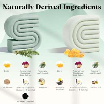 Kitsch Rosemary & Biotin Shampoo and Conditioner Bar Set for Thinning Hair - Volume Shampoo & Condit...