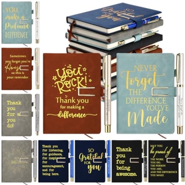 Employee Appreciation Gifts Set: A5 Leather Journals & Pens