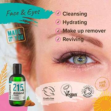 Naissance Sweet Almond Organic Carrier Oil 3.4 fl.oz