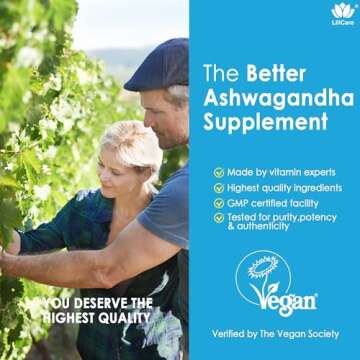 EnvyDeal 2 Pack Ashwagandha Gummies for Immune Support, 2000mg Organic Ashwa Root Extract Supplement for Women & Men - 120 Count