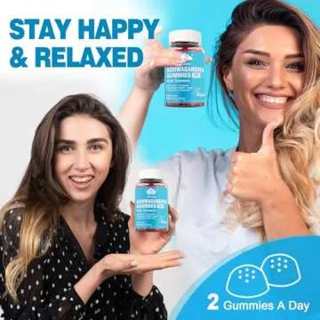 EnvyDeal 2 Pack Ashwagandha Gummies for Immune Support, 2000mg Organic Ashwa Root Extract Supplement for Women & Men - 120 Count