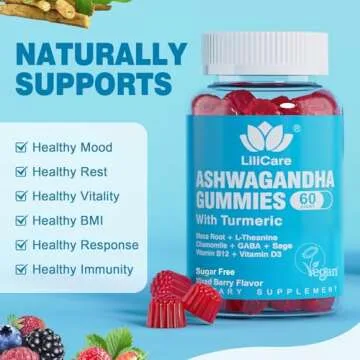 EnvyDeal 2 Pack Ashwagandha Gummies for Immune Support, 2000mg Organic Ashwa Root Extract Supplement for Women & Men - 120 Count