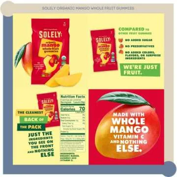 Empire Mercante Healthy Gummies Set with Healthy Recipe Book fit with Solely Fruit Gummies 4pck Variety (Mango, Mango and Orange, Mango & Guava, Mango & Passion Fruit) No Added Sugar Vegan Organic Dried Fruit Snacks