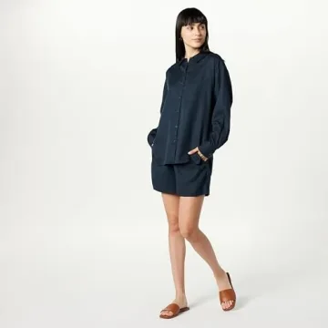 The Drop Women's Relaxed Pocket Shirt - Sky Captain Style