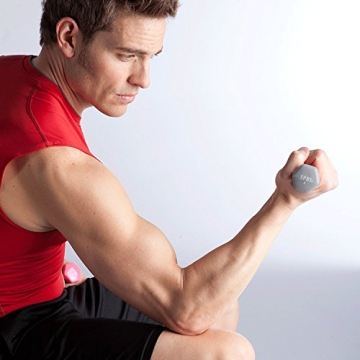 SPRI Deluxe Vinyl Dumbbells 4 lbs Set for All Levels