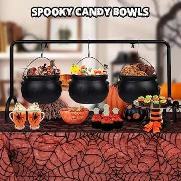 Halloween Witch Cauldron Set - Spooky Candy Bowls