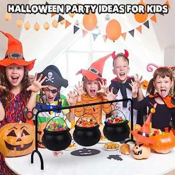 Halloween Witch Cauldron Set - Spooky Candy Bowls