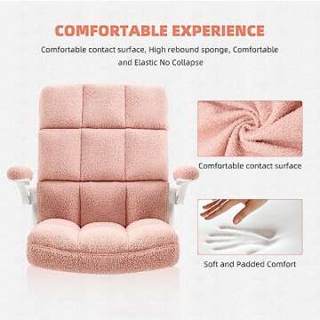 YAMASORO Pink Office Chair - Ergonomic Home/Office Chairs