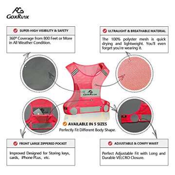 GoxRunx Reflective Vest for Running & Cycling Safety