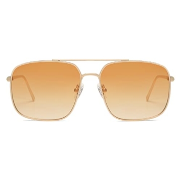 SOJOS UV400 Retro Square Aviator Sunglasses for Men and Women