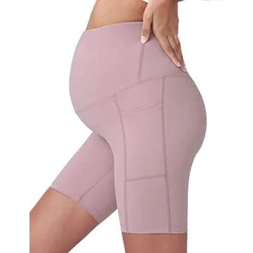 POSHDIVAH Maternity Yoga Shorts for Expecting Moms