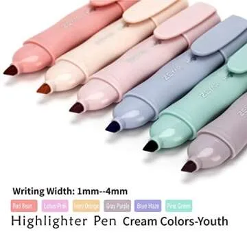 ZEYAR Aesthetic Highlighter Pen, Quick Dry, No Bleed