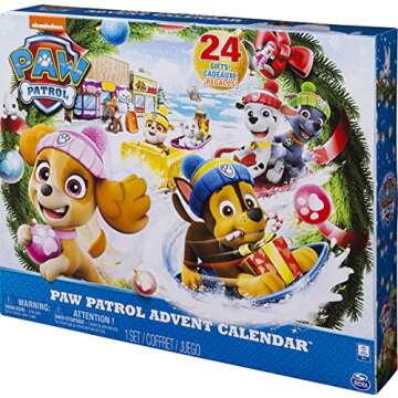 Paw Patrol Advent Calendar with 24 Fun Collectible Figures