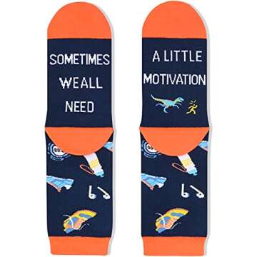 HAPPYPOP Funny Running Socks for Men and Women