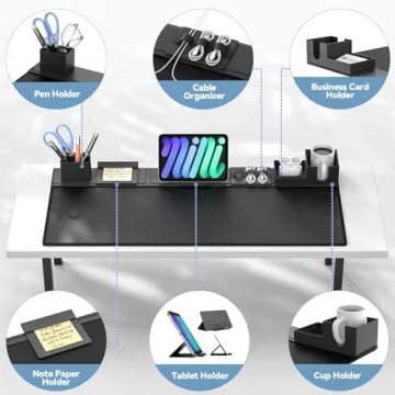 KDD Desk Pad & Organizer - 6 in 1 Solutions for Your Desk