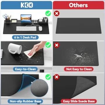 KDD Desk Pad & Organizer - 6 in 1 Solutions for Your Desk