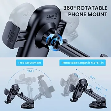Universal 3 in 1 Car Phone Holder for iPhone & Android