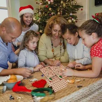 Joy Bang Christmas Bingo Games for Kids, 24 Player Bingo Cards Christmas Crafts for Kids Winter Holiday Games Activities for Family Large Group Classroom Xmas Party Favors Supplies Gifts for Kids