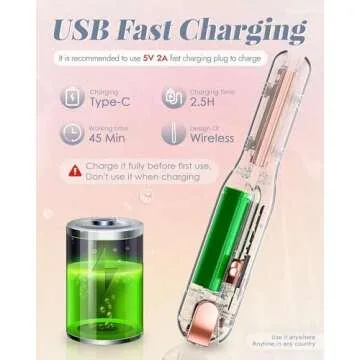 Portable NOVUS Cordless Hair Straightener for Fine Hair