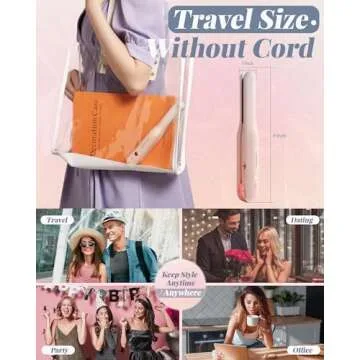 Portable NOVUS Cordless Hair Straightener for Fine Hair