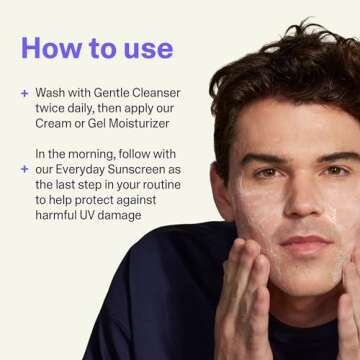 Curology Gentle Facial Cleanser, Lightly Foaming Face Wash, For Sensitive, Dry or Oily Skin Types, Hydrating Gel Texture, Fragrance Free Skin Care, 5 fl oz