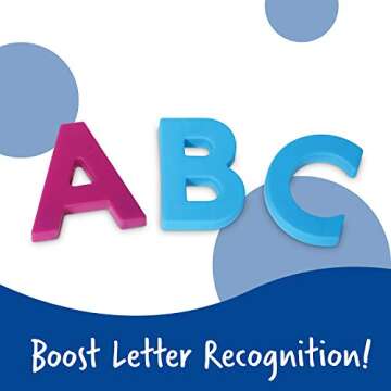 Learning Resources Jumbo Magnetic Uppercase Letters, ABCs, Early Letter Recognition, 40-Pieces, Larg...