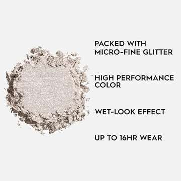 Urban Decay 24/7 Moondust Glitter Eyeshadow Single (Cosmic - Sheer White Sparkle), Buildable Sparkly Eye Glitter, Long-lasting Shimmer Finish, Reflective Eye Shadow Topper - 0.06 oz