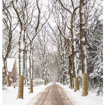 Medoore 2 Rolls Natural Burlap Tree Protector Wraps Plants Tree Trunk Guard Protector Wrap Gardening Tree Trunk Antifreeze Wrap for Keeping Plant Warm and Moisturizing, 7.8" × 9.8'