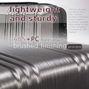 Coolife Luggage Suitcase Lightweight Durable with TSA Lock