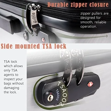Coolife Luggage Suitcase Lightweight Durable with TSA Lock