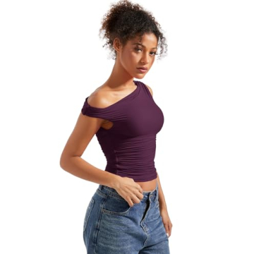 SUUKSESS Off Shoulder Crop Top for Trendy Women